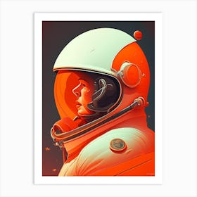 Cosmonaut Comic Space Space Art Print