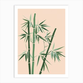 Bamboo Plant Minimalist Illustration 8 Art Print
