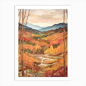 Autumn National Park Painting Smoky Mountains National Park Tennessee Usa 4 Art Print