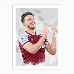 Declan Rice Drawing Art Print