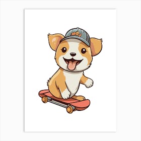 Prints, posters, nursery and kids rooms. Fun dog, music, sports, skateboard, add fun and decorate the place.34 Art Print