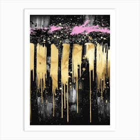 Gold Piano Keys Art Print