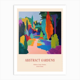 Colourful Gardens Biltmore Estate Gardens Usa 3 Red Poster Art Print