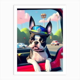 Boston Terrier-Reimagined 97 Art Print