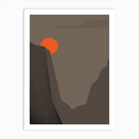 Sunset On A Mountain Art Print