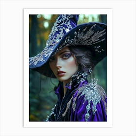 Halloween witch woman Art Print