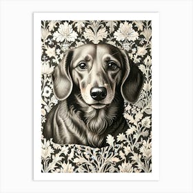 William Morris Dachshund Art Print