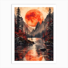 Red Moon In The Sky 1 Art Print