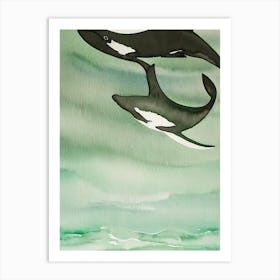 Orca (Killer Whale) Storybook Watercolour Art Print