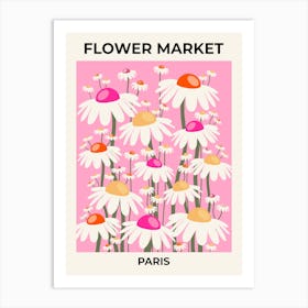 Flower Market Paris France Pink Art Print