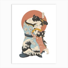 The Kiss Ukiyo E Art Print