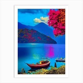 Lake Atitlán Guatemala Pop Art Photography Tropical Destination Art Print