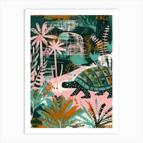 Tortoise In The Jungle Art Print