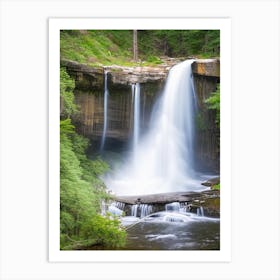 Sutherland Falls, New Zealand Realistic Photograph (3) Art Print