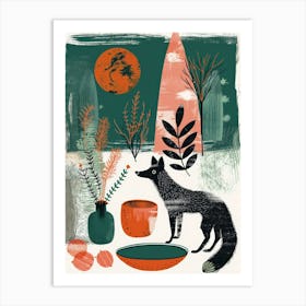 Fox In The Garden Art Print