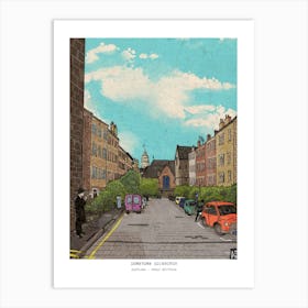 Edinburgh Cityscape - Scotland Travel Illustration - Edinburgh Wall Art, Fine Art Gifts Art Print