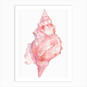 Pink Seashell Art Print