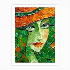 Mosaic Of A Woman 6 Art Print