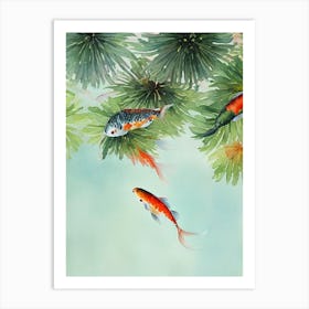 Koi Fish Storybook Watercolour Art Print