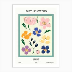 Birth Flowers June Art Print