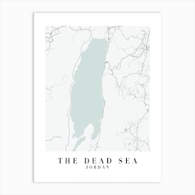 The Dead Sea Jordan Street Map Minimal Color Art Print