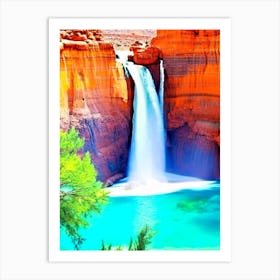 Havasu Falls, United States Majestic, Beautiful & Classic (2) Art Print