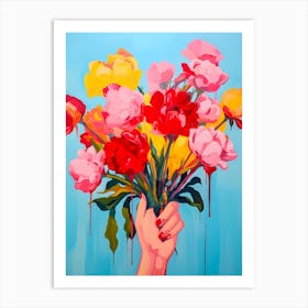 Holding The Bouquet Art Print