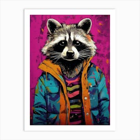 Raccoon Urban Explorer 6 Art Print