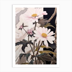 Flower Illustration Oxeye Daisy 1 Art Print