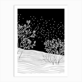 Winter Landscape With Trees Art Print