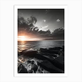 Sunset Over The Ocean 250 Art Print