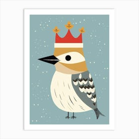 Little Kookaburra 1 Wearing A Crown Art Print