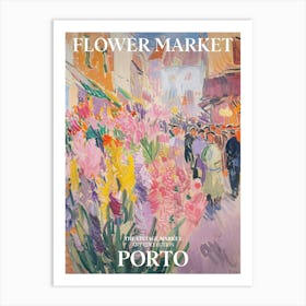 Vintage Flower Market Painting Porto 5 Art Print