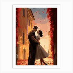 Roman holidays movie Love couple Art Print