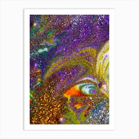 Purple And Gold Swirls 2 Art Print