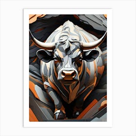 Bull In The Cave Art Print