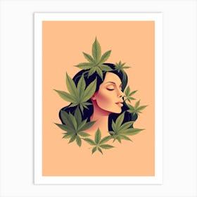 Elegant Cannabis Simplicity Art Print