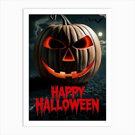 Happy Halloween Jack O’Lantern 2 Art Print