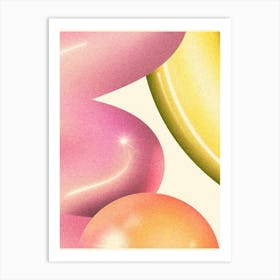 Pink Gradient Fusion Art Print