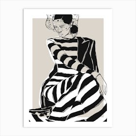Striped Dress Art Print