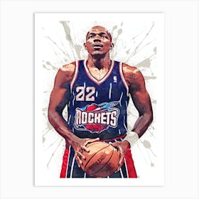 Clyde Drexler Houston Rockets 1 Art Print