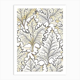Maple Leaf William Morris Inspired 2 Art Print