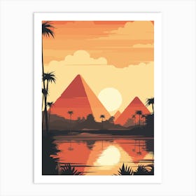 Egyptian Sunset - Giza Art Print