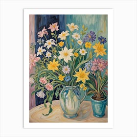 Burst Of Flowers In A Vase Art Print