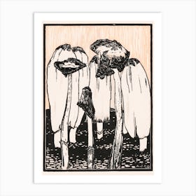 Ink Mushrooms, Julie De Graag Art Print