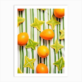 Starfruit Fruit Summer Illustration 2 Art Print