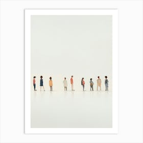 Minimalist People Color Abstract Watercolor 2 Art Print