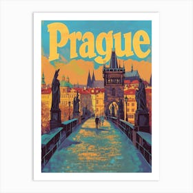 Aihrgdesign A Vintage Travel Poster Of Prague 2 Art Print