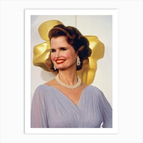 Geena Davis Retro Collage Movies Art Print