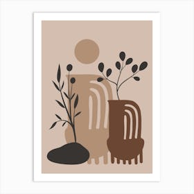 Vases And Plants Art Print